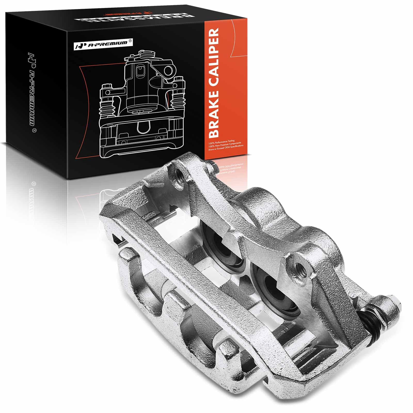 A-Premium Disc Brake Caliper Assembly with Bracket Compatible with Select Ford and Lincoln Models - Explorer 2011-2019, Flex 2009-2019, Taurus 2010-2019, MKS 2009-2012, MKT 2013-2019 - Front Driver