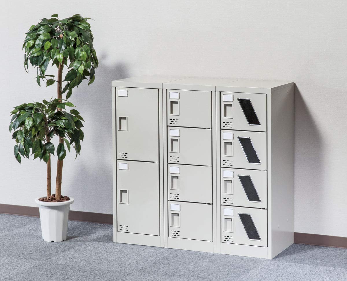 Amazon.co.jp: アルプススチール シューズロッカー 4人用 扉付 錠無