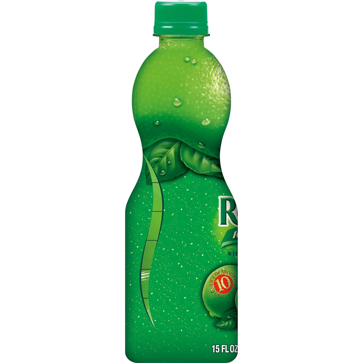 ReaLime 100% Lime Juice, 15 fl oz bottle (Pack of 12), Made with Lime Juice from Concentrate, Gluten-Free, Sodium Free, Perfect Mixer to add to Cocktails and Marinades