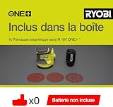 Ryobi Levigatrice Rotorbitale 18V ONE+, Diametro Disco 125mm, Velocità 10.000 Giri/Minuto, Diametro Orbita 2.5mm, 20.000 Oscillazioni al Minuto, Senza Batteria e Caricatore, RROS18-0 - 3