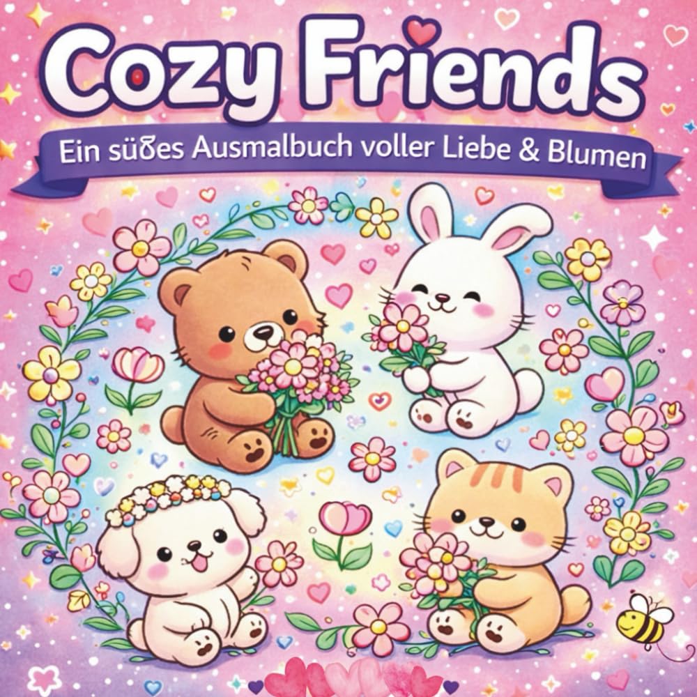 Cozy Friends: Ein süßes Ausmalbuch voller Liebe, Herzen & Freundschaft (Cozy Friends – Ausmalbuchreihe)