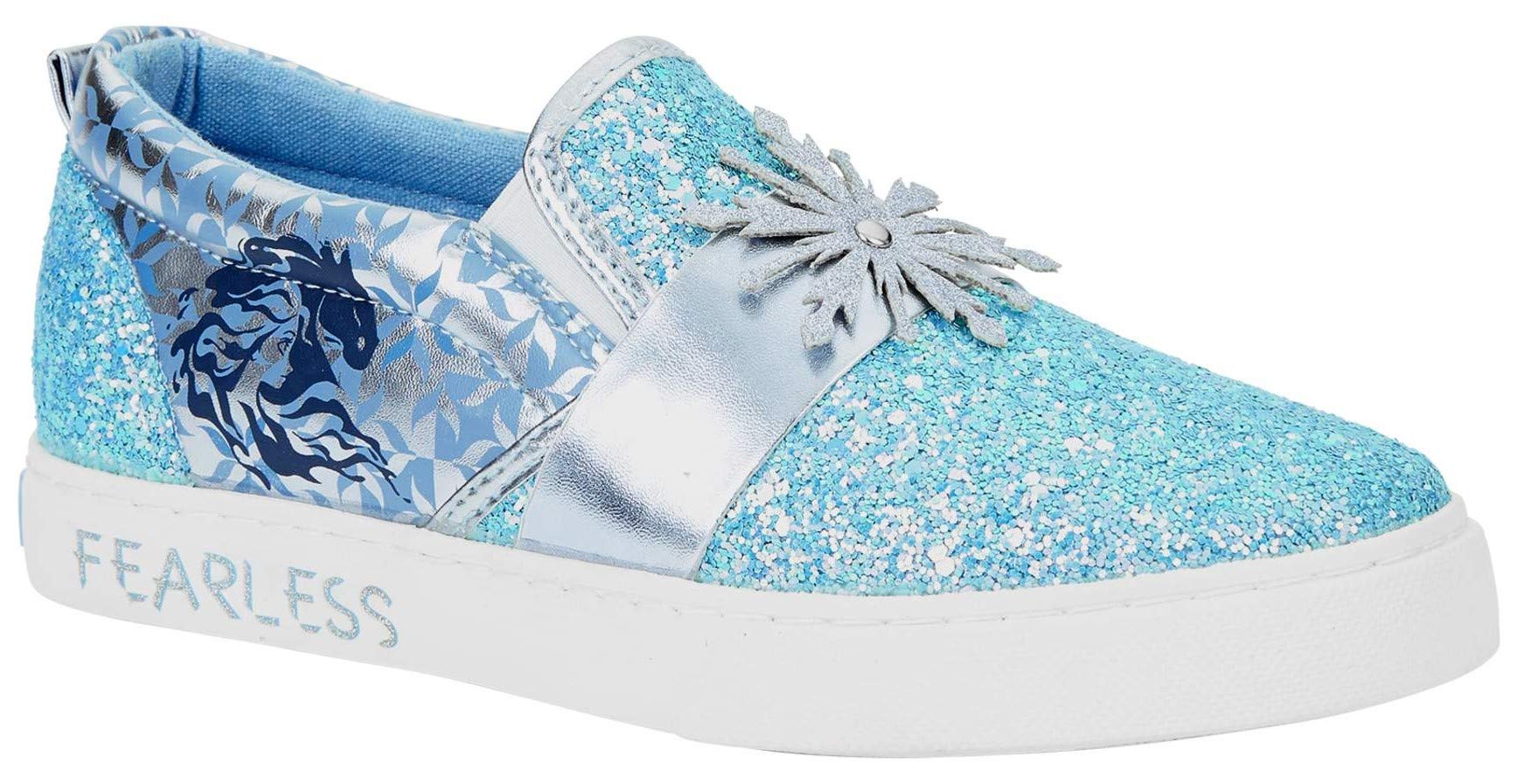 Disney Frozen Elsa Fearless Glitter Slip On Sneakers Kids