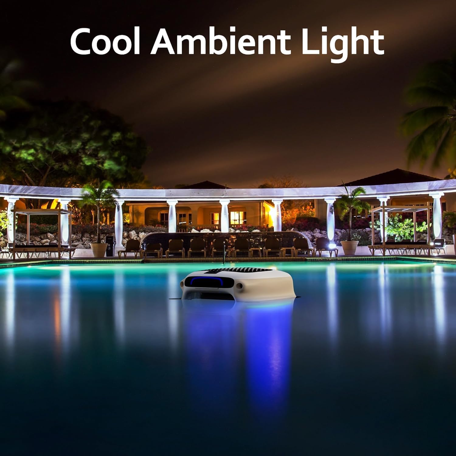 PoolPure PRS100A Robotic Pool Skimmer with 7600mah Super Long Battery Life, Manual Controller Automatic Manual Dual Mode, 10L Big Basket (Without Solar Panel)
