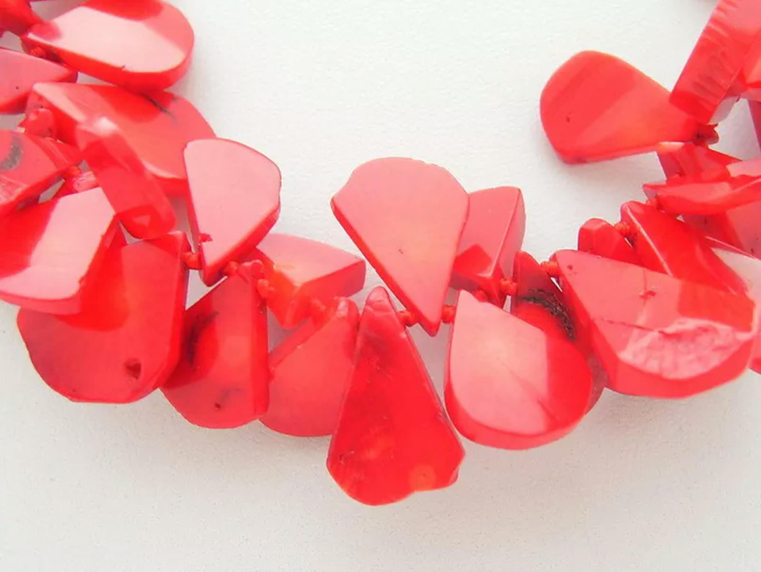 Collana in Corallo Rosso da 18" e 21 mm