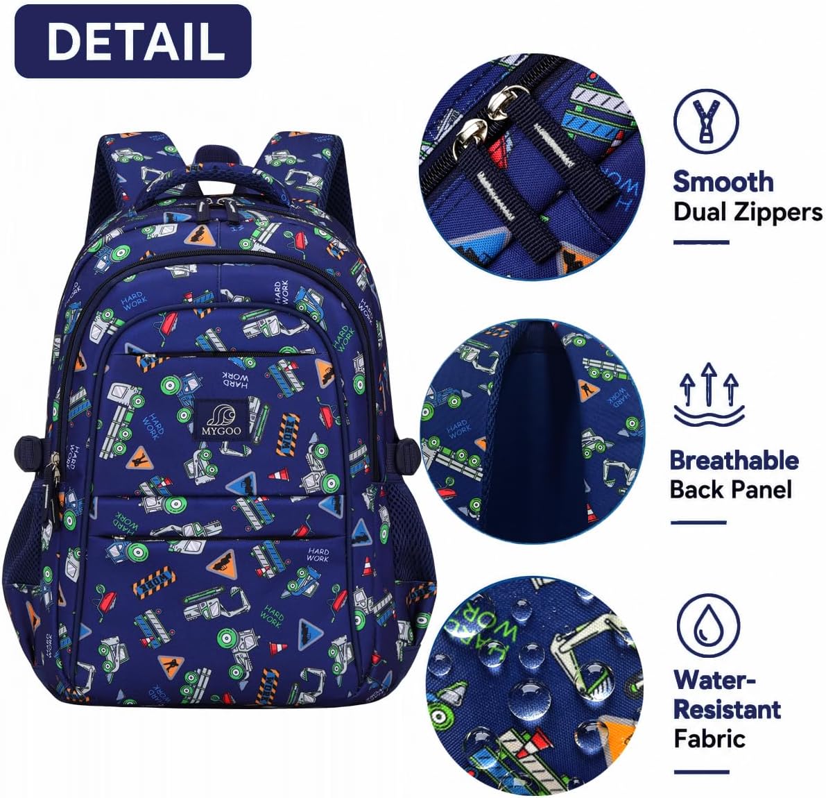 Mygoo Boys School Backpack Euclid Truck