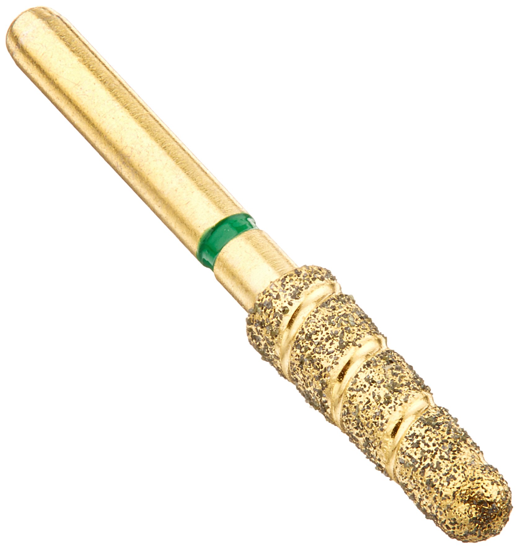 CROSSTECH Multi-Use Turbo Diamond Burs TS856/025C (2.5mm head size, 8.0mm head length), Friction Grip & Short Shank, Coarse, Round End Taper (Pack of 5)