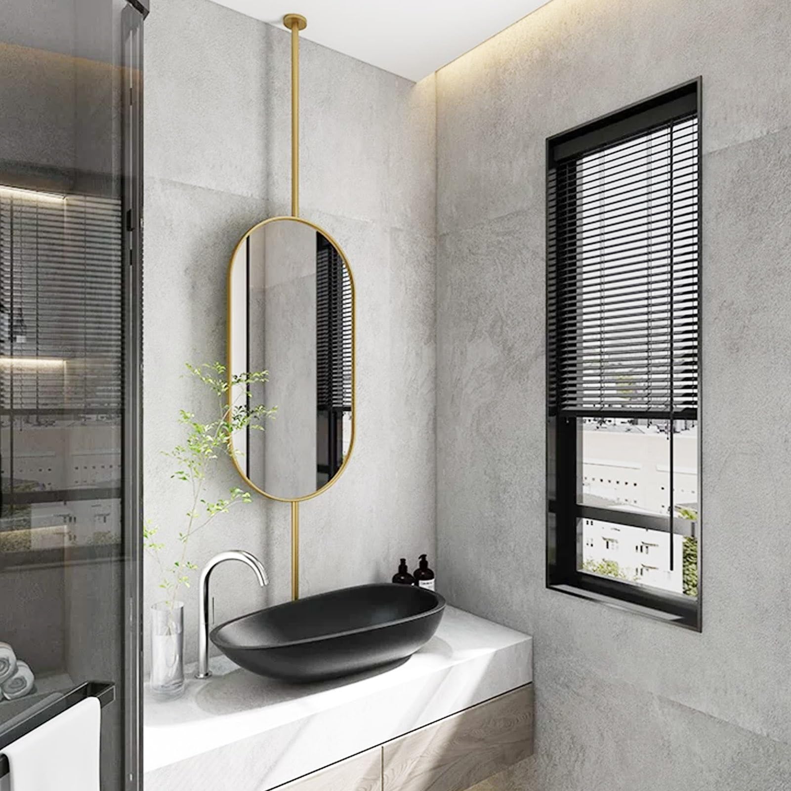 Oval Ceiling Hanging Mirror Vanity Mirror Wall Mounted Bathroom Mirror