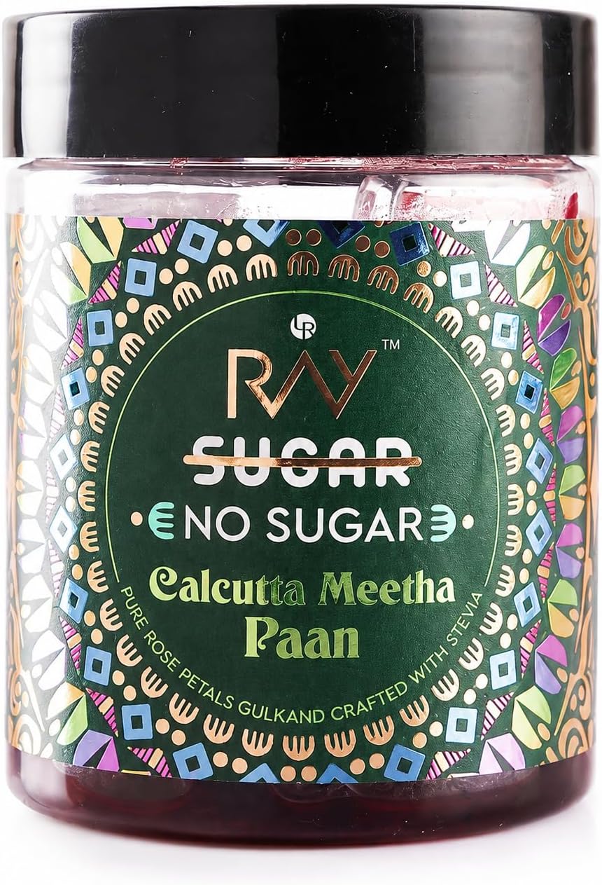 LB RAY 100% Sugar-Free Meetha Paan Mukhwas, After Meal Snack, Mouth Freshener- Made with Natural Plant Sweetener Stevia (120 gm)
