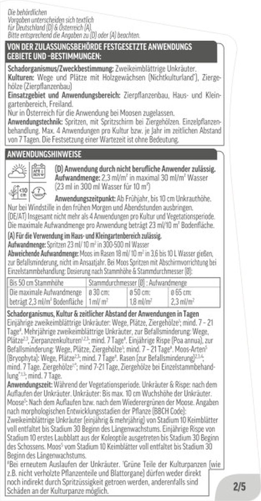 2 x 500 ml Roundup Unkrautfrei Express Konzentrat - Unkrautvernichter ohne Glyphosat
