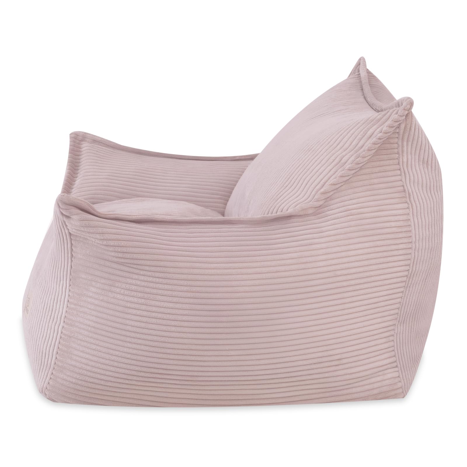 MISIOO Kinder Sessel Roya Cord – Kindersessel für Kinderzimmer, Weicher Sitzsack Kinder, Bodensessel Bean Bag Sofa, Premium Cord Oeko-TEX, 80x73x58 cm