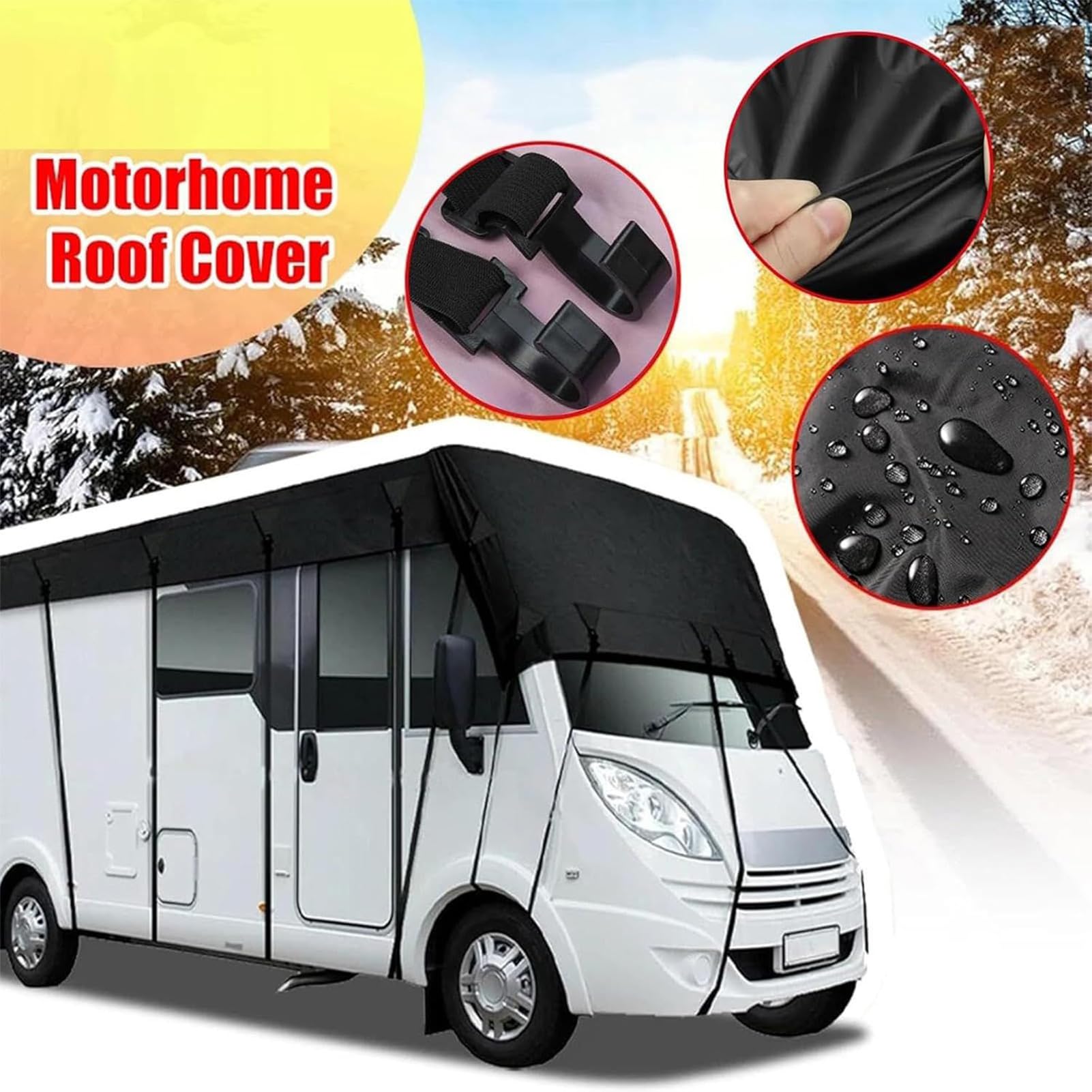 Wodoodporne Pokrycie Dachu Kampera 210D Oxford Składana Płachta Dachowa | Na Dach Kampera Do Podróży Outdoor Kempingu Wycieczek Drogowych Plaży Autobusów Ochrona Przed Wiatrem I Deszczem