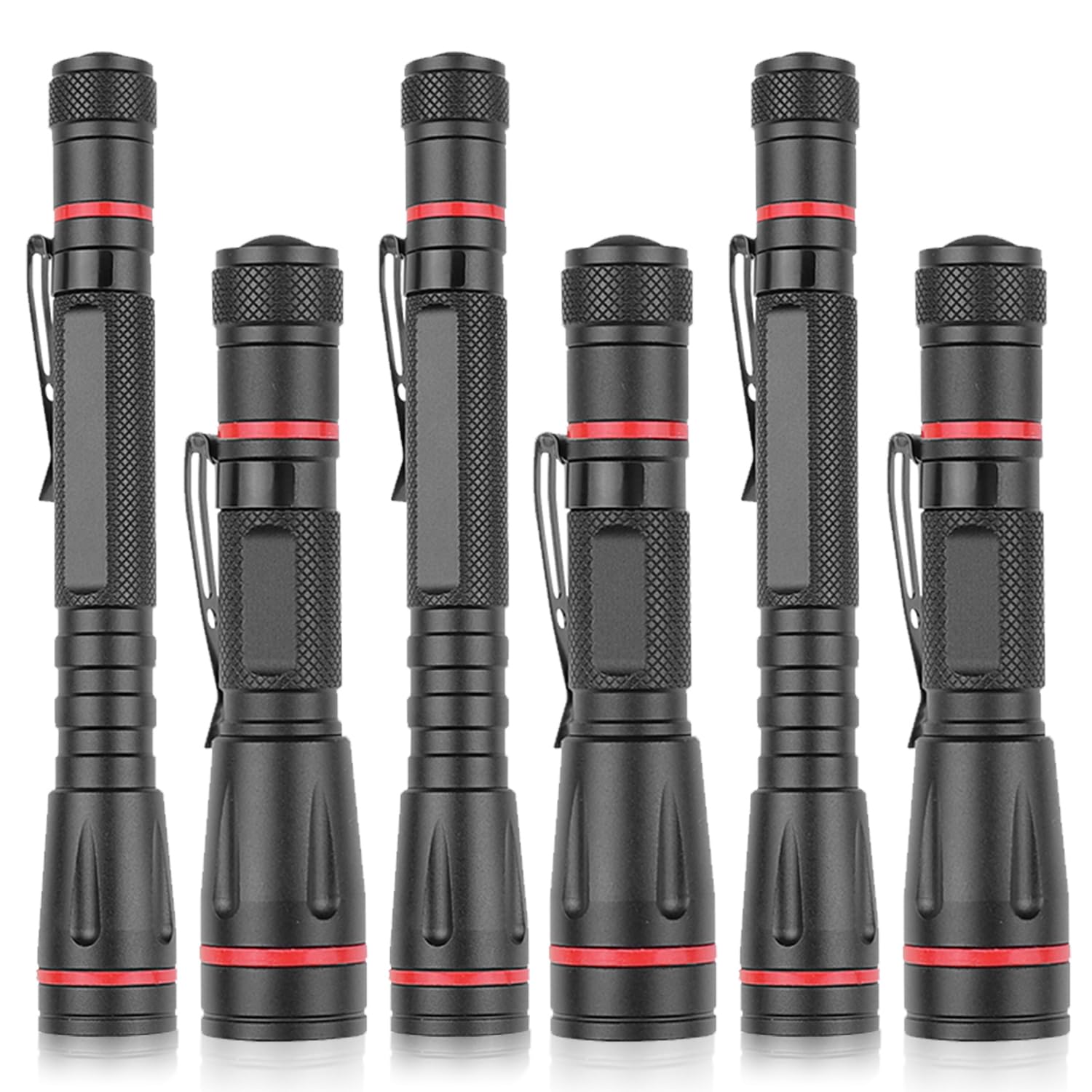 6 Kleine LED-Taschenlampen – Zoombar, Wasserdicht & 3 Modi | Ideal Für Camping, Inspektion & Notfall