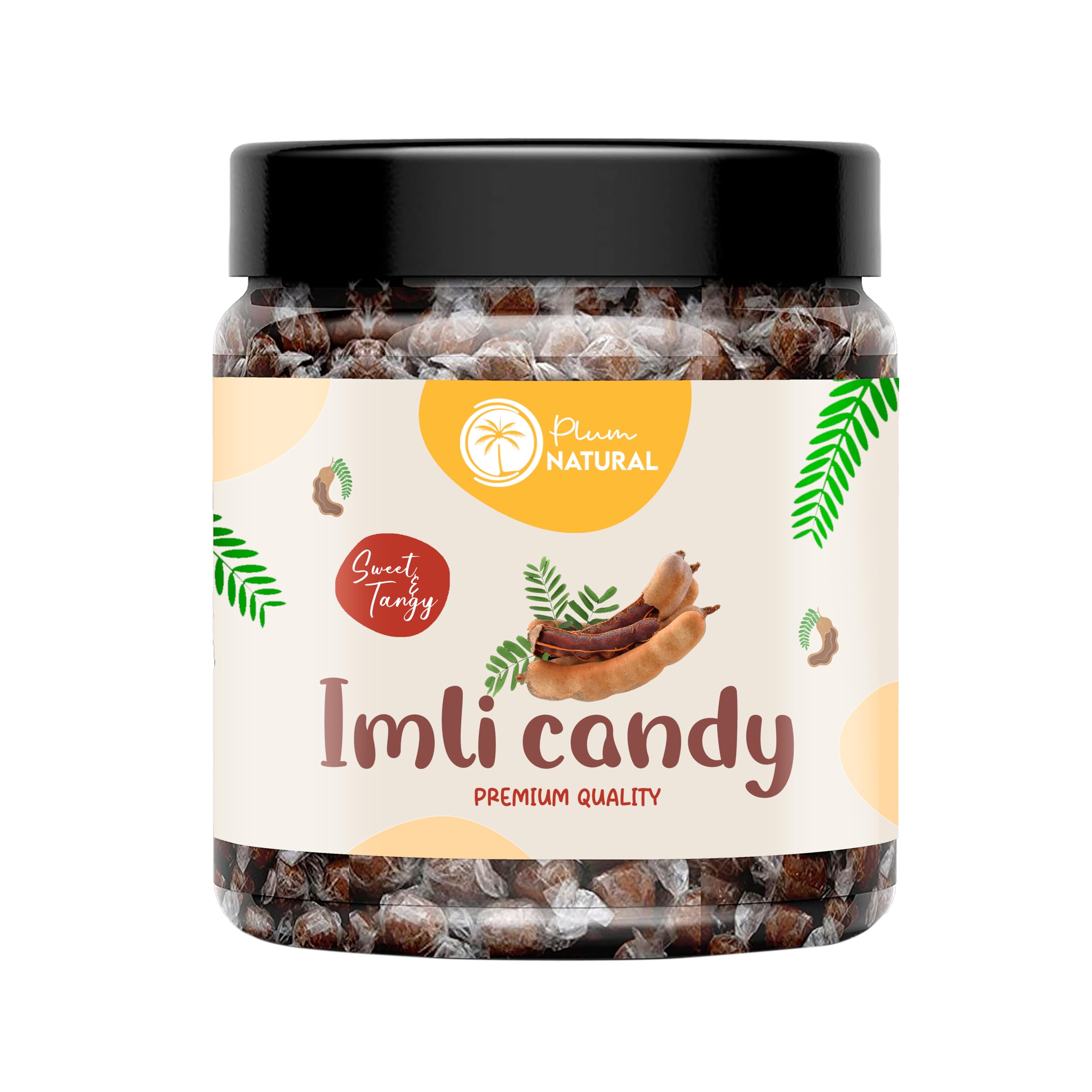 Plum NATURAL Imli Candy, Khatti Meethi Imly, Tamarind Twist Candy, Twisted Emly Candy (400g)