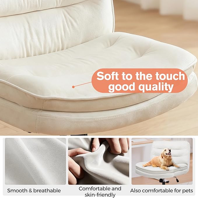 Silla de Oficina Giratoria Ergonómica Reclinable Sin Brazos miniatura 4