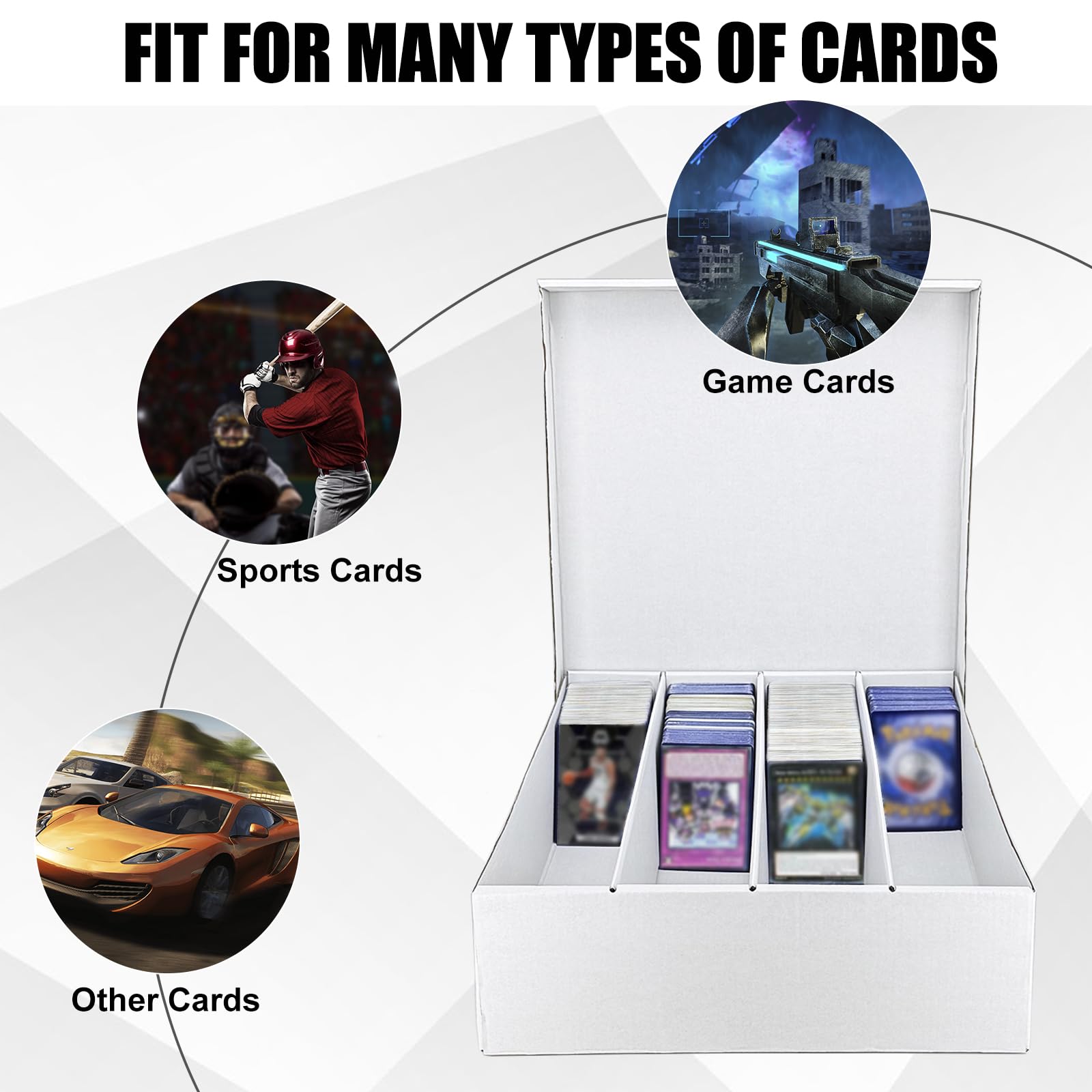 Amazon.com: XRACV 4 Row Trading Card Storage Box, 2 Pack 3200