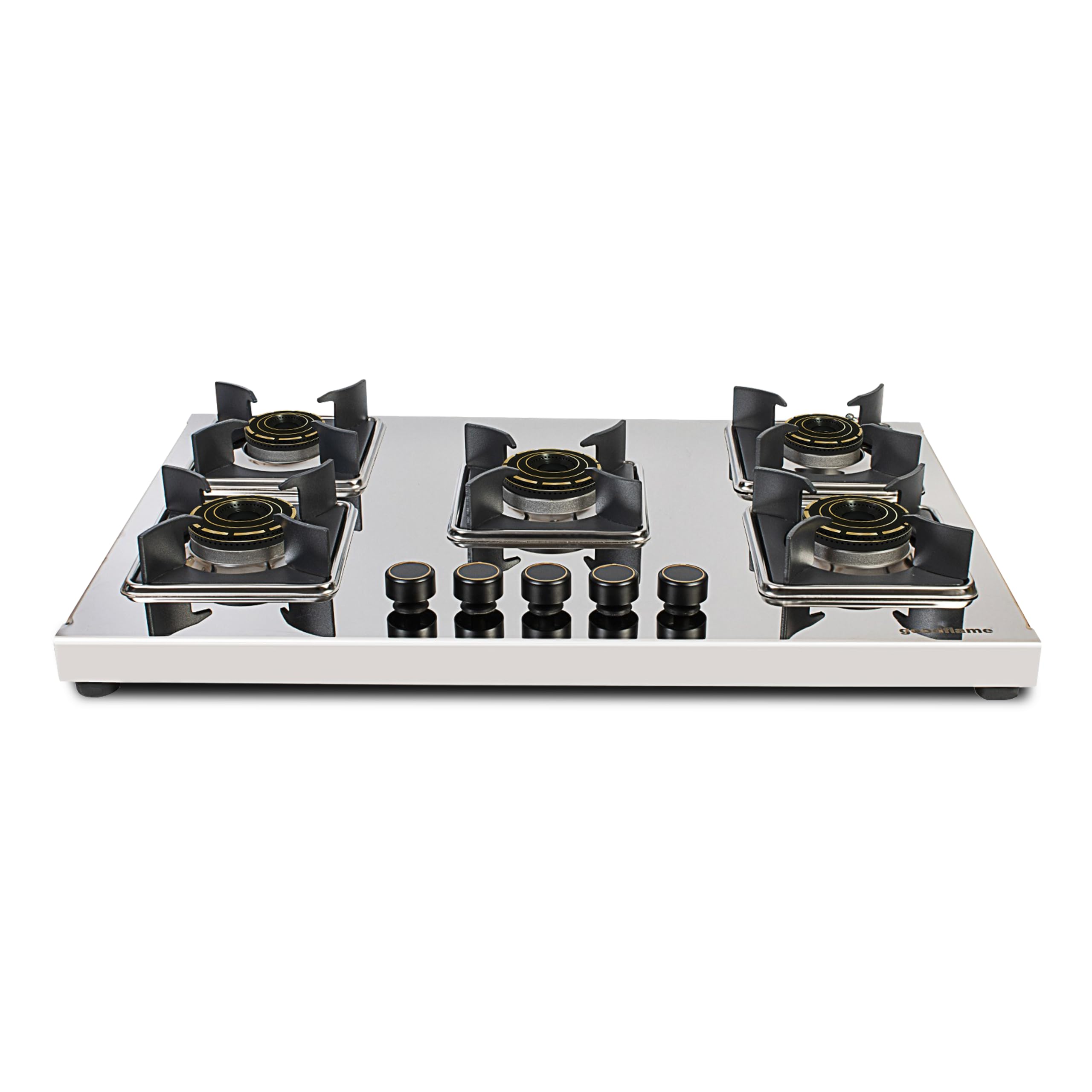 goodflame Aravath 5 Burner Imported Burner Stainless steel gas stove Brass Burner(Ignition,Silver) Stainless steel Manual Stove-image-39