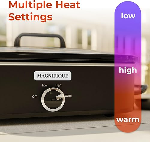 Miniatura 4 de NUEVO MAGNIFIQUE - Olla de cocción lenta de 4 cuartos con cazuela y configuración manual de calentamiento - Electrodoméstico pequeño de cocina