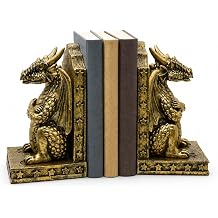 Dragon Bookends - Decorative Book Ends for Shelves