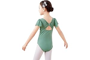 Kids Green Printed Leotard