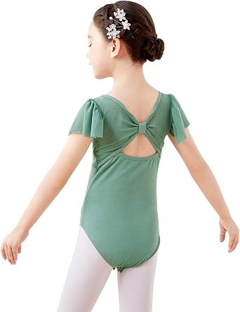 Daydance Fluttler Sleeve Ballet Dance Leotards for Toddler/Girls/Kids/Big Kids/Big Girls