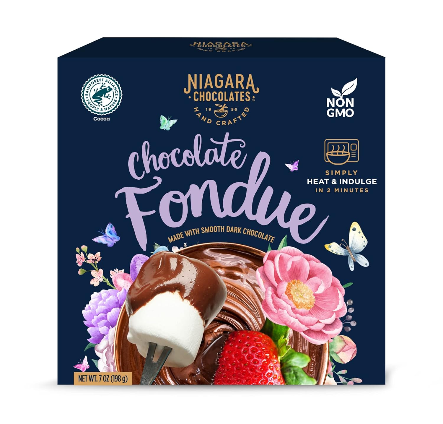 Niagara Chocolates Spring Dark Chocolate Fondue (7oz) Heat