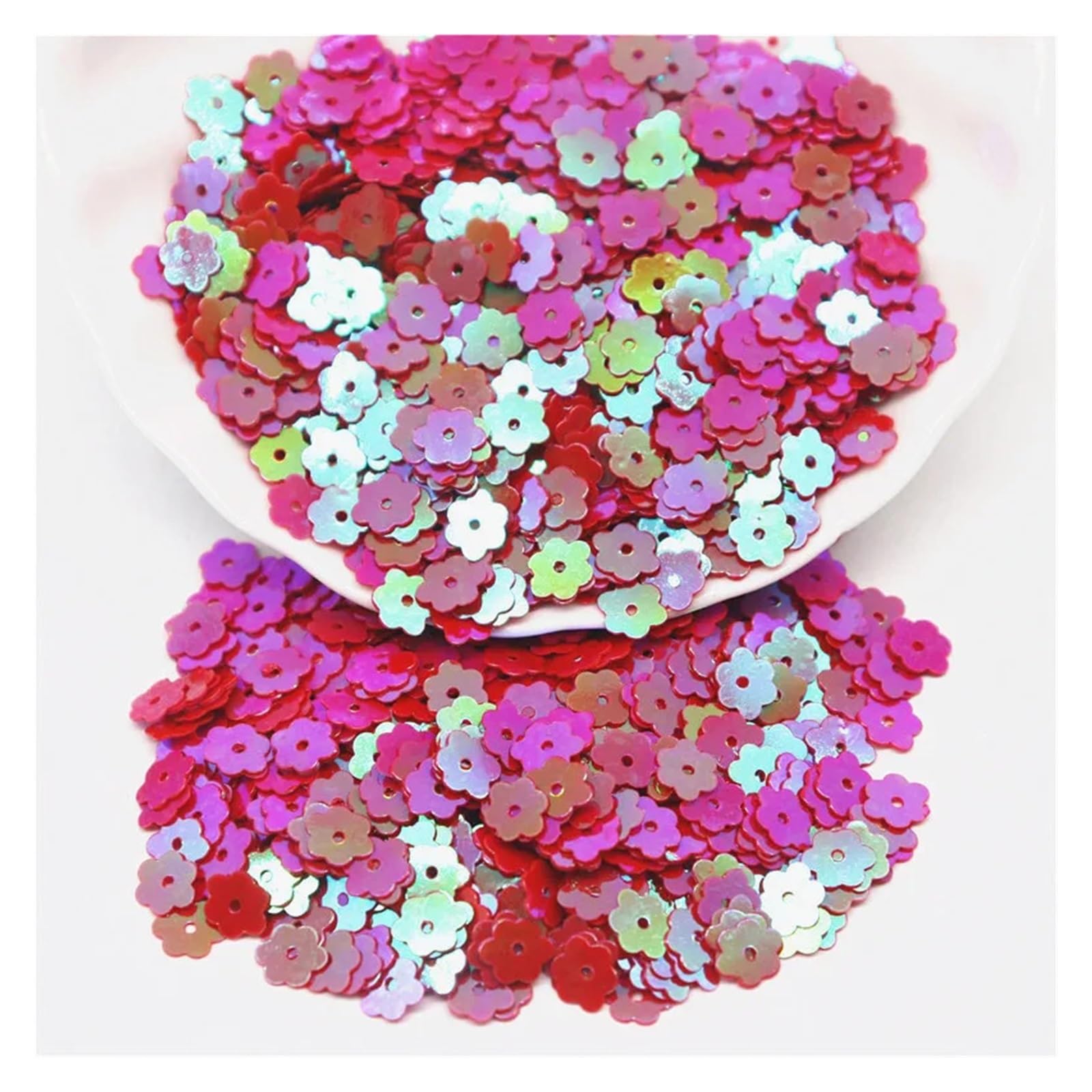 Glitzer-Blume, lose 200 g, 5 mm, flache Pflaumenblüte, Blume, Pailletten, Nähen, Handwerk, Glitzer-Pailletten, DIY-Zubehör, Nailart-Konfetti, 10 g, für DIY, Basteln, Nähen
