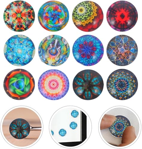 Miniatura 2 de ARTIBETTER 100 cabujones de cúpula de cristal de 0.394 in impresos para la fabricación de joyas