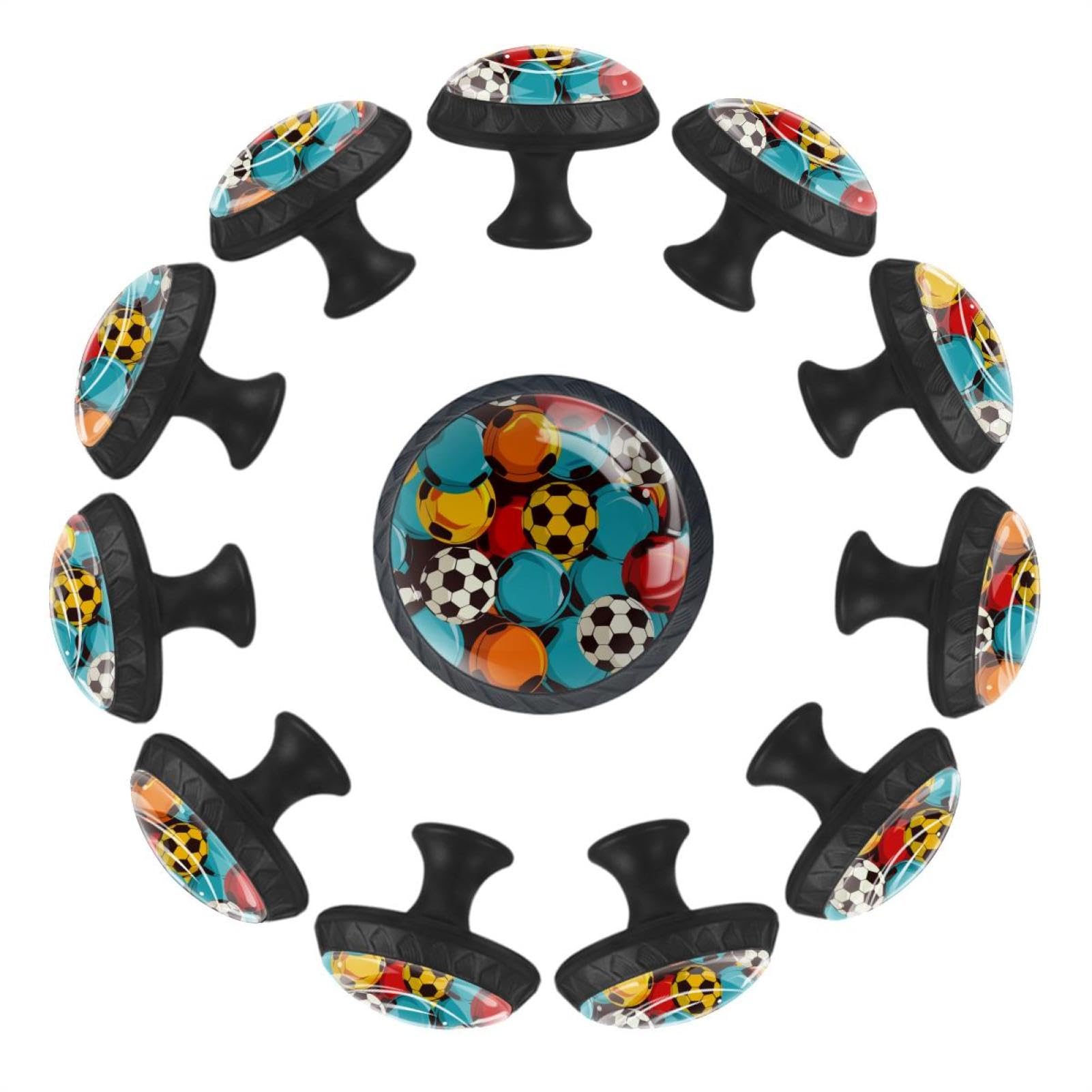 Boutons de tiroir ronds en verre cristal haut de gamme pour armoire