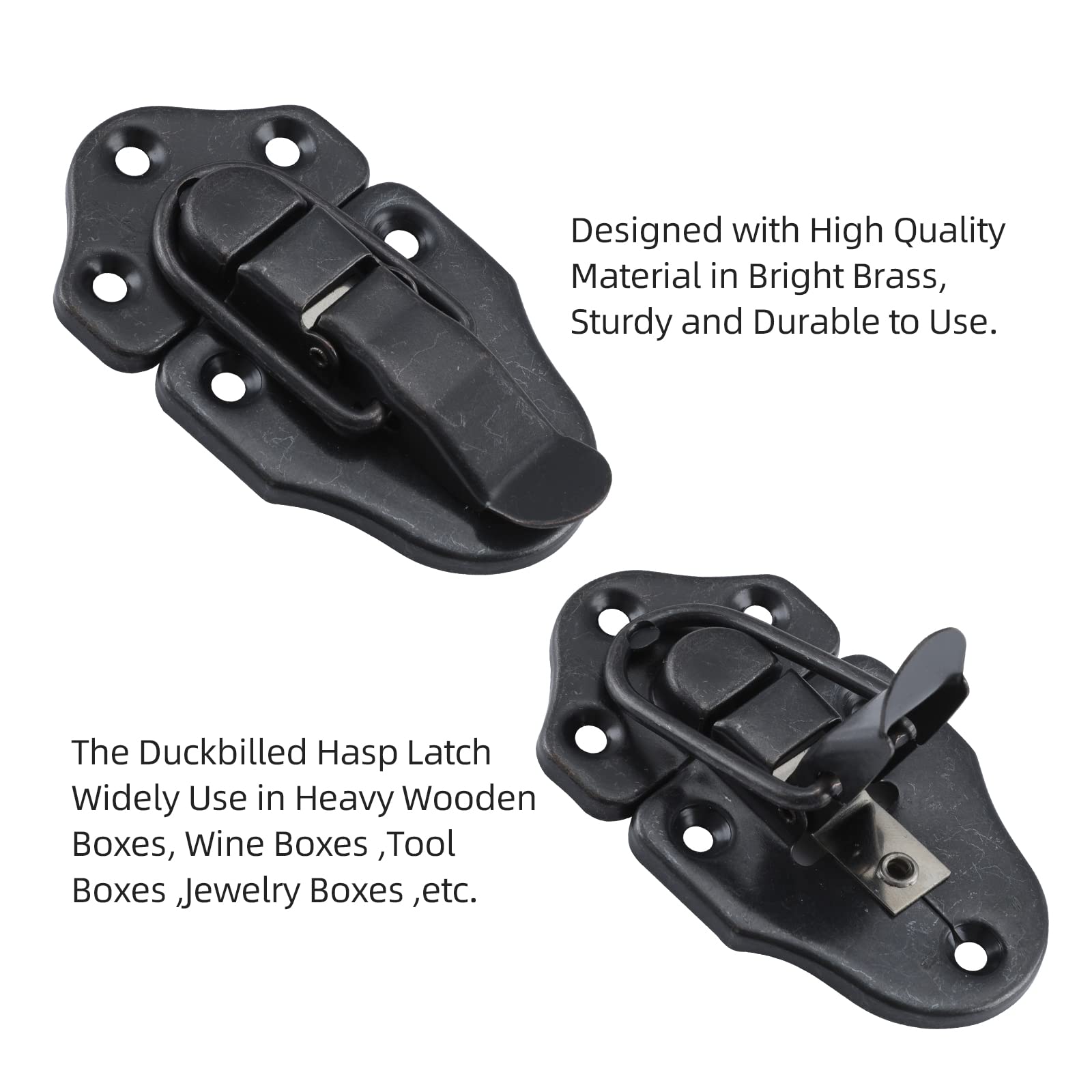 MASTERWAL・KP HIGH CHEST HOME MASTER HARDWARE 8 Pack Duckbilled Hasp Latch Chest