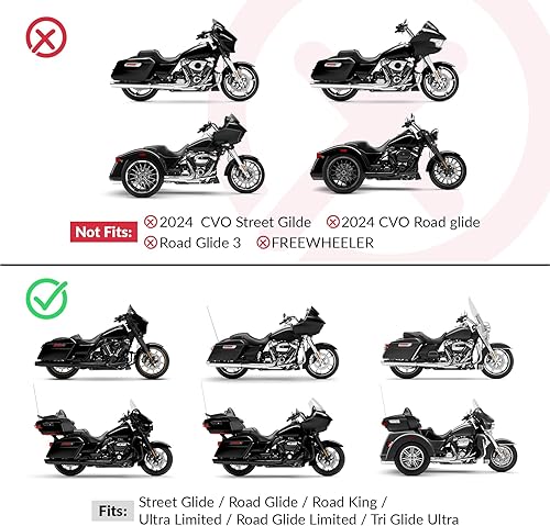 Miniatura 3 de XMT-MOTO Hamaca para el piloto y asiento de pasajero para Harley Davidson Touring, modelos 2009-2020, Road King FLHR, Road Glide FLTRX, Street Glide