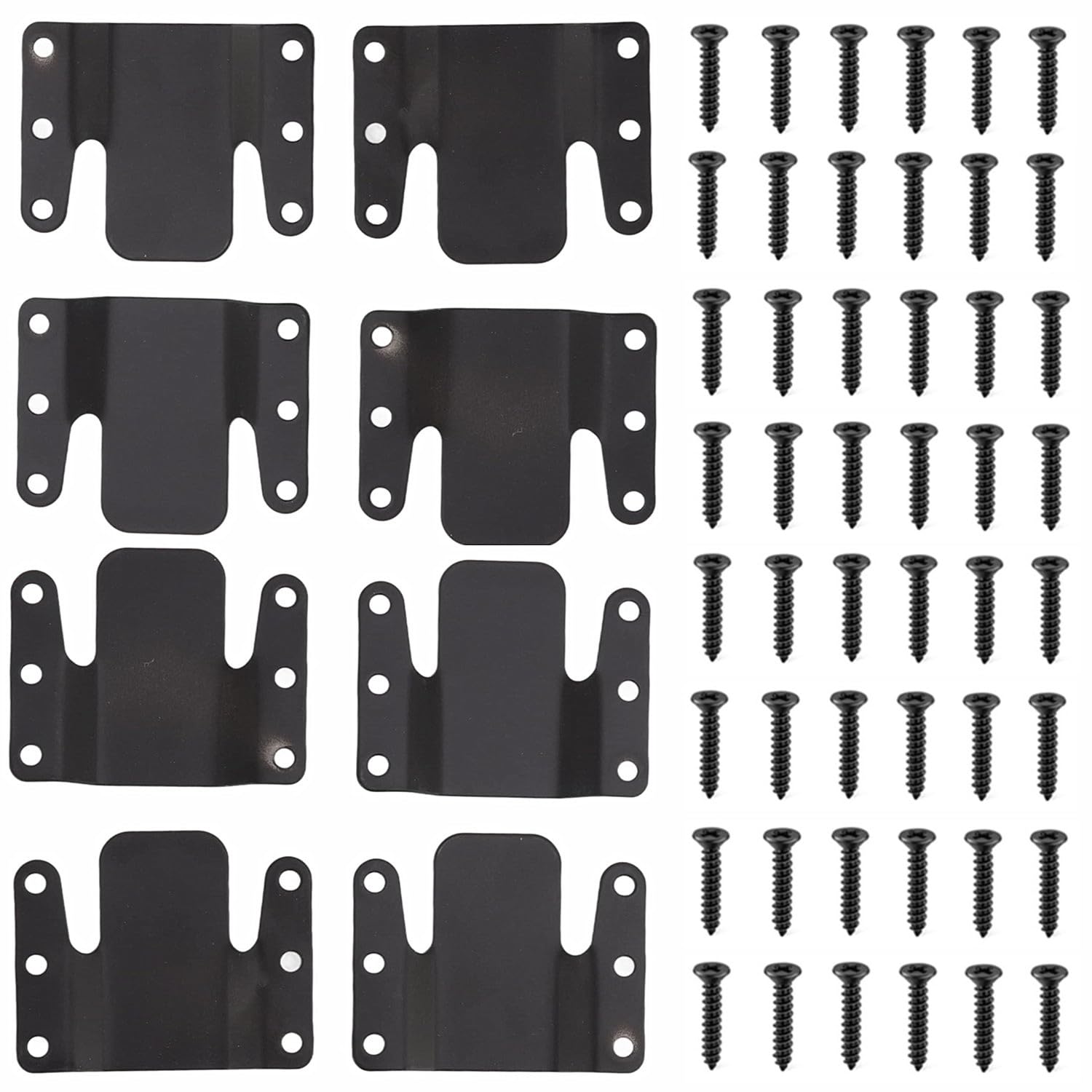 Universal Sectional Sofa Interlocking, 8 Pieces Metal Couch Clips Sofa Connectors Bracket Furniture Connectors with Screws, 4 Sets