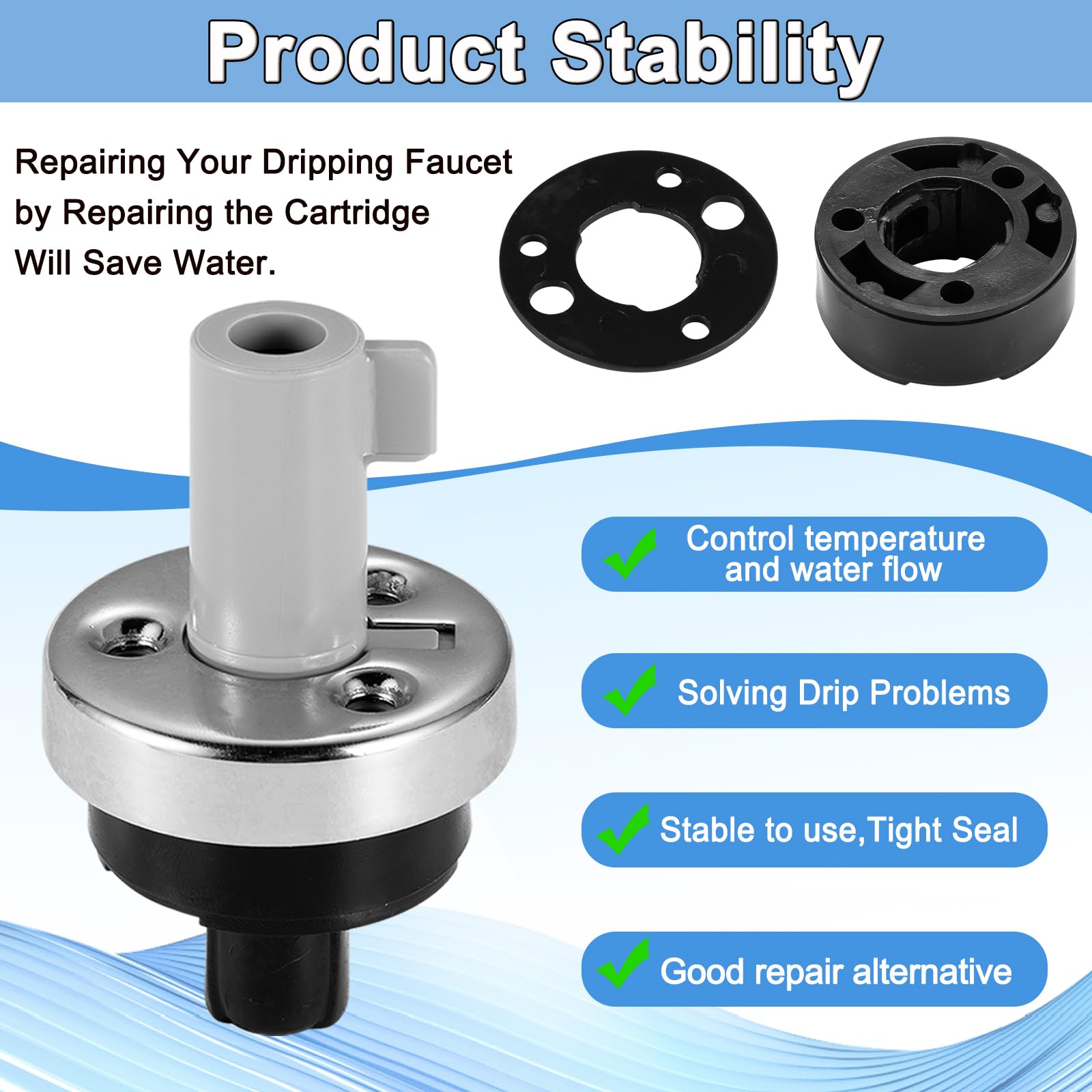 30694 BR-1 Kit de reparación de cartuchos, compatible con grifos Bradley/Cole/Kohler, para grifos de cocina y baño de una sola manija