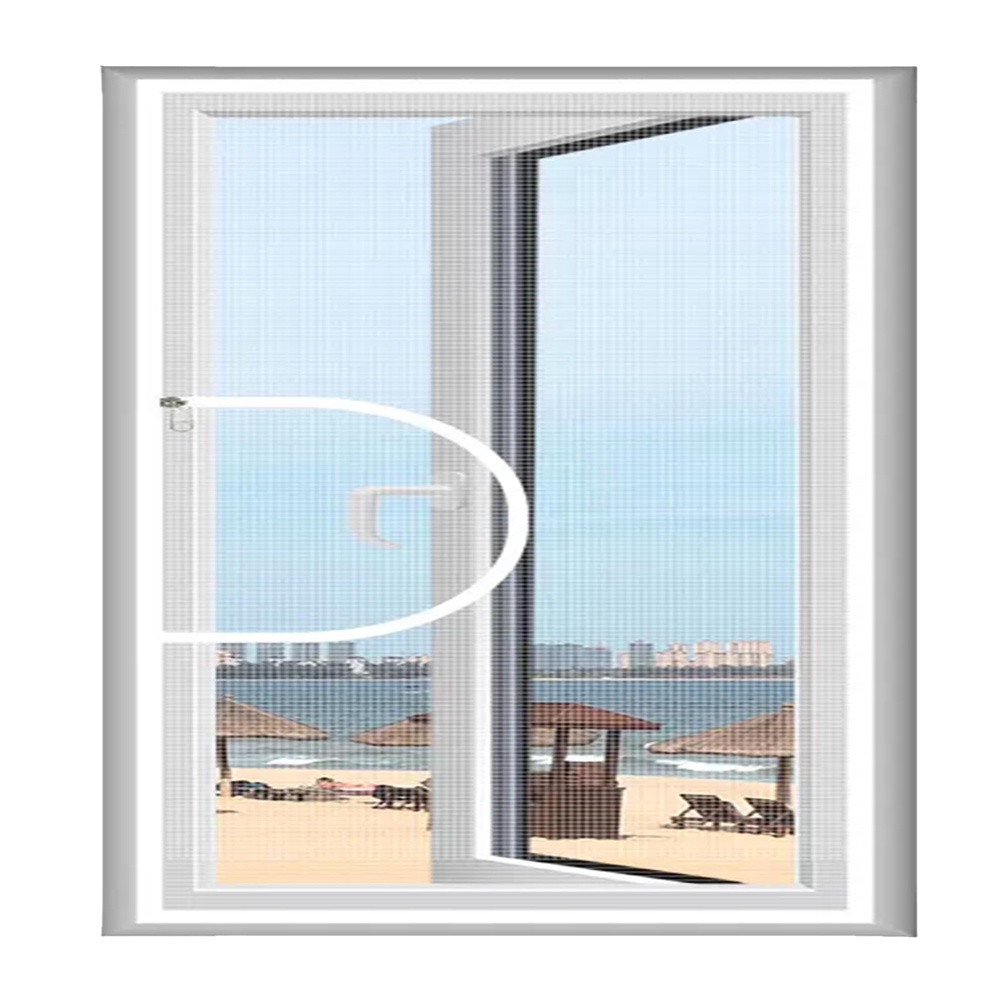XIEMINLE Custom Size Window Screen Mesh, Window Screen Bug Mosquito Mesh Easy Installation Fly Insect, Balcony Cat Safety Net with Zipper, Window Protection for Cat,W*H:150 * 100cm,Position 10