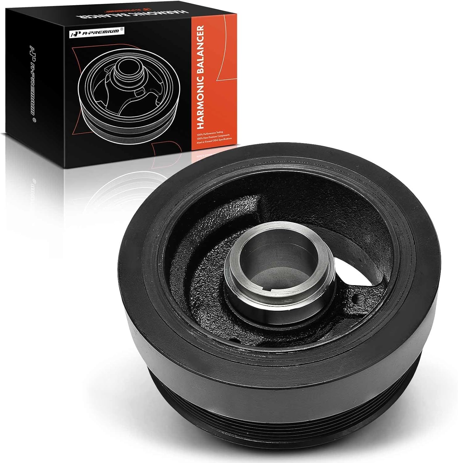 A-Premium Engine Harmonic Balancer Pulley Compatible with Ford F250, F350, F250/F350/F450/F550 Super Duty, E350 Club Wagon, E450 Super Duty, Excursion & IC Corporation & International Harvester