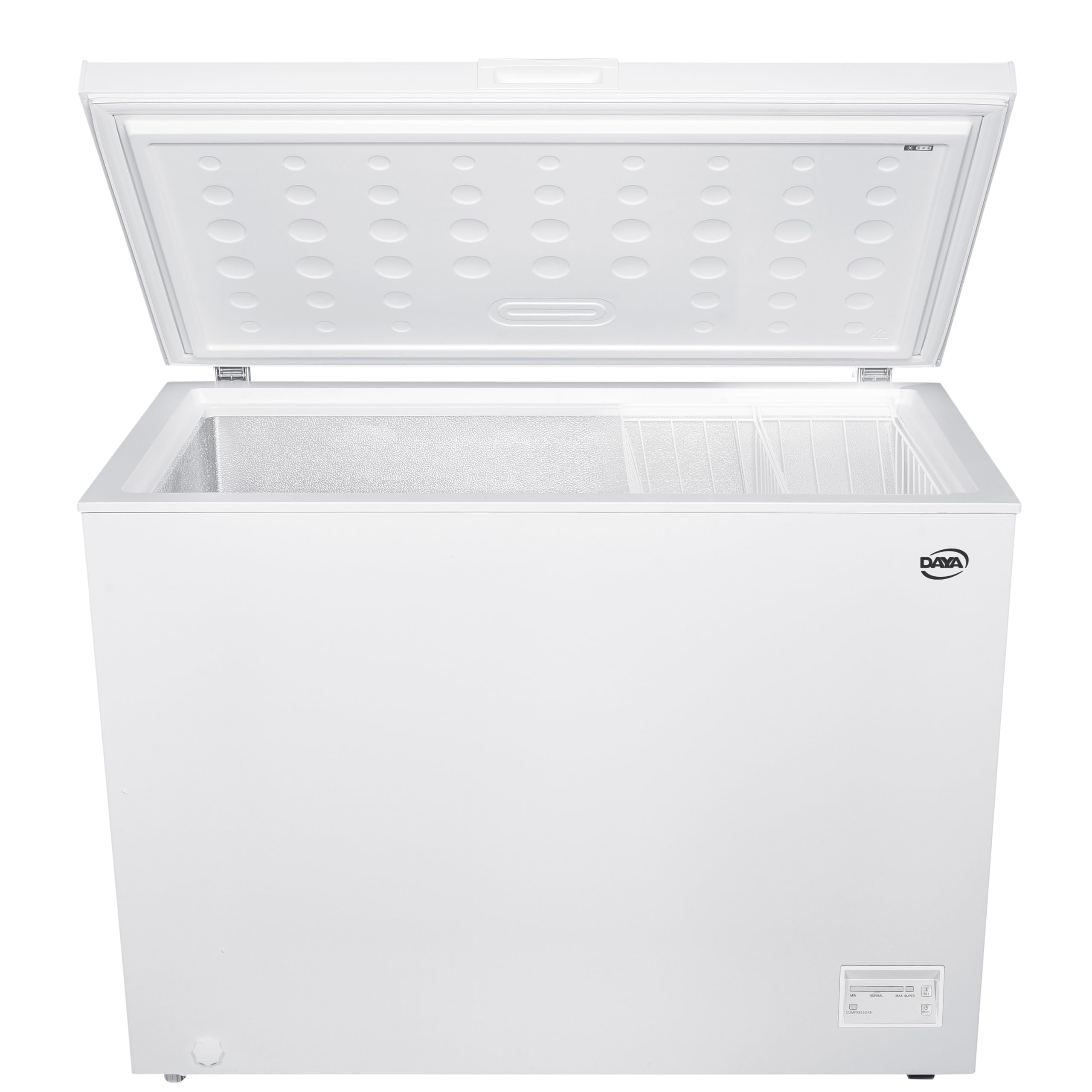 Daya congelatore orizzontale DCP290SH4WE0, 287 litri, classe E, super freezing, winter security, silenzioso 40 dB(A), autonomia senza corrente 28 ore