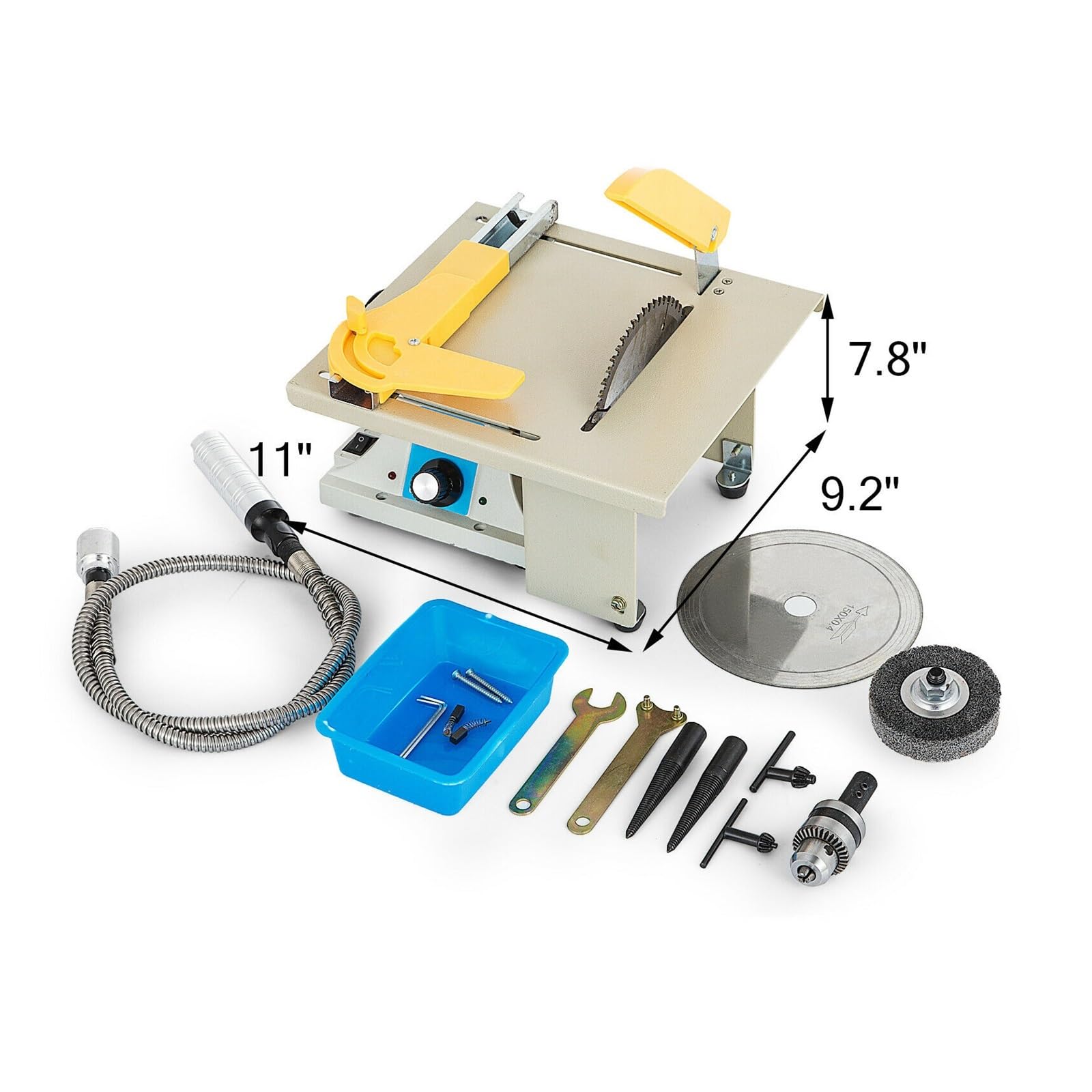 Sierra de mesa portátil de sobremesa 350W, Mini máquina eléctrica multifuncional for cortar madera, pulir y tallar for carpintería DIY Eficiencia