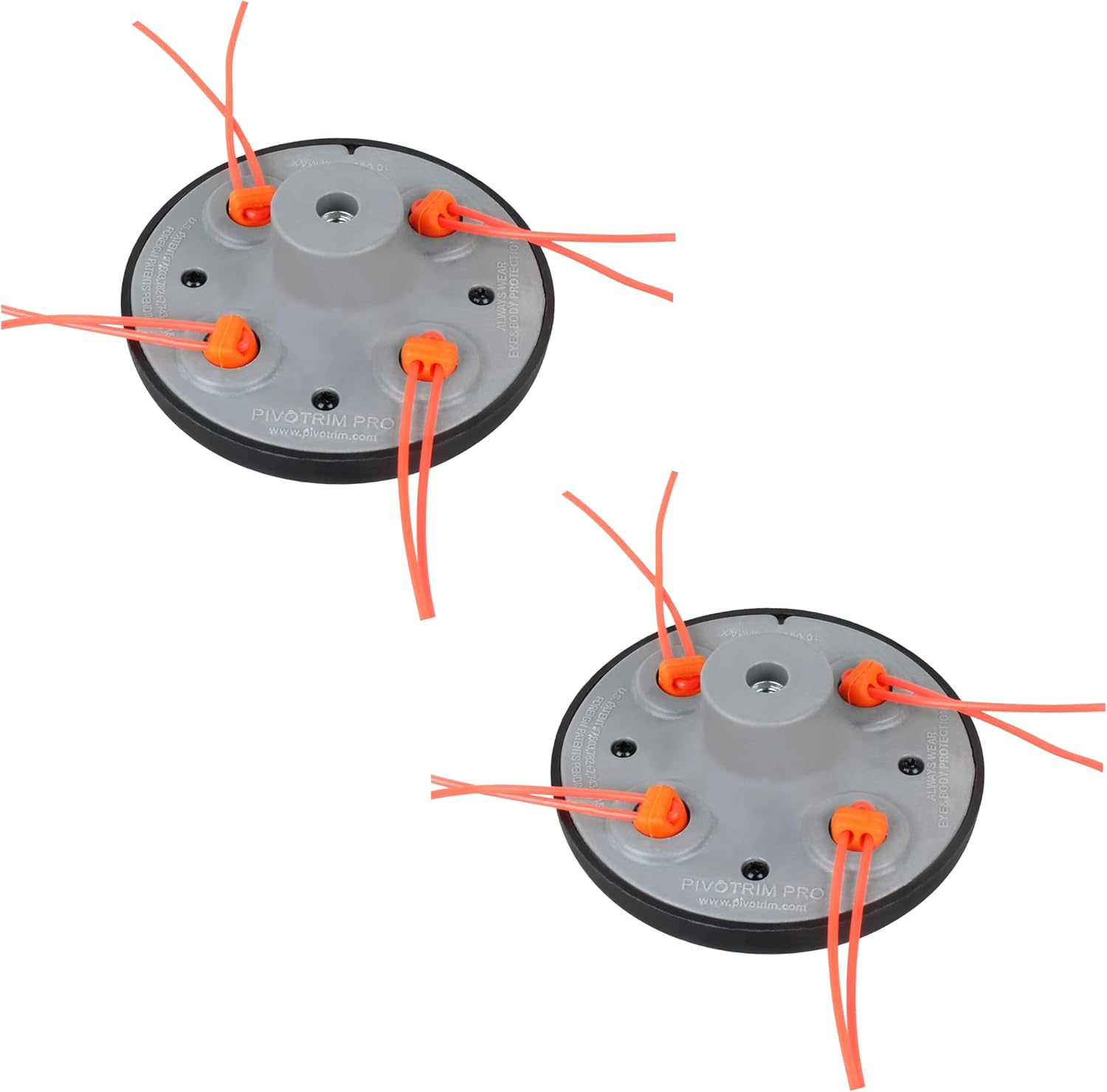 2 Pack 4 Way Universal Trimmer Head for String Trimmer Head M10 x 1.25 LH