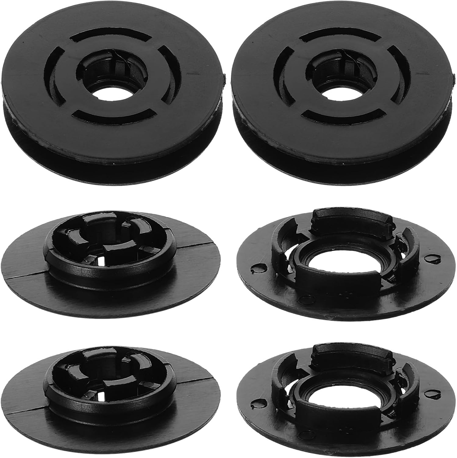 Yardwe 4pcs Universal Floor Mat Retainer Anti-Slip Carpet Holder for Vehicle Interior Accessories, Black Plastic Fixing Set