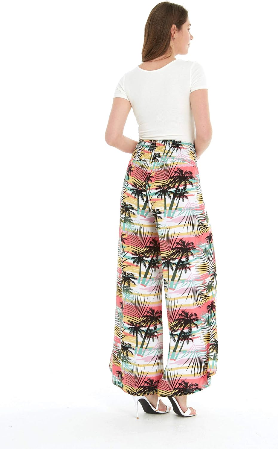 Matchable Couple Hawaiian Luau Shirt or Wide Legged Pants in Sunset Neon