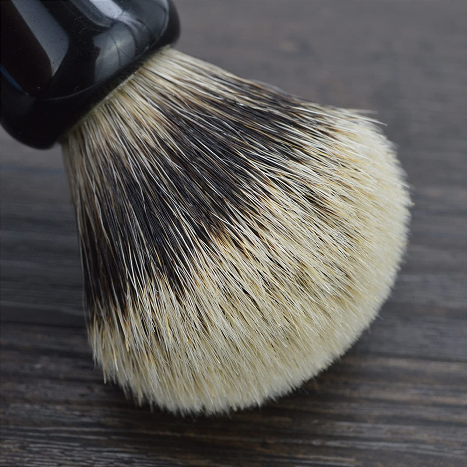 AnSafe Pennello da Barba Fatto a Mano Tasso Capelli Barba Pennello in Schiuma Portatile Manico in Resina Pennello da Barba Bagnato