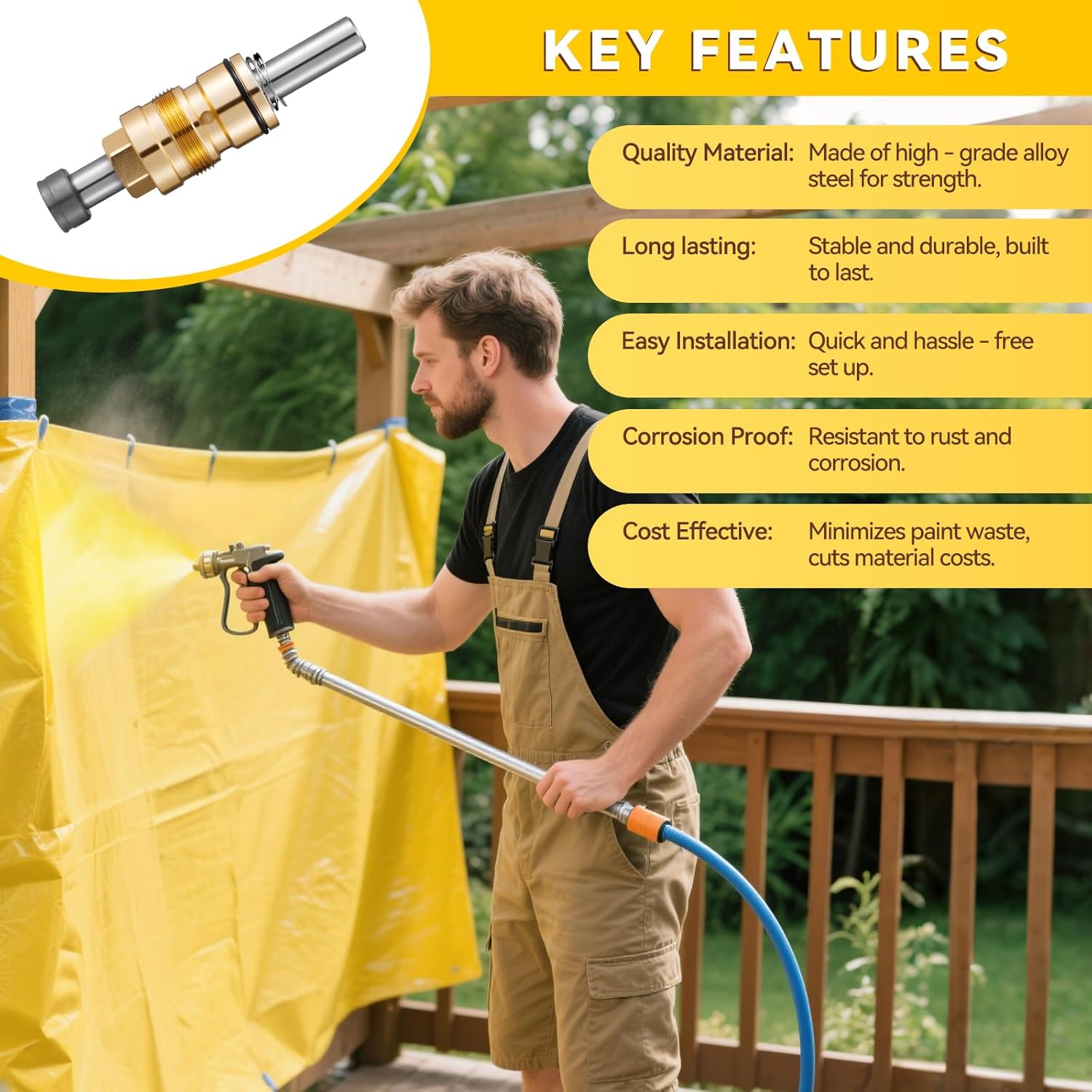 24Y472 Power Paint Sprayer Pump Replacement for Graco ProX17/ProX19/ProX21 High Alloy Steel, Easy Install, Durable Efficient Spraying