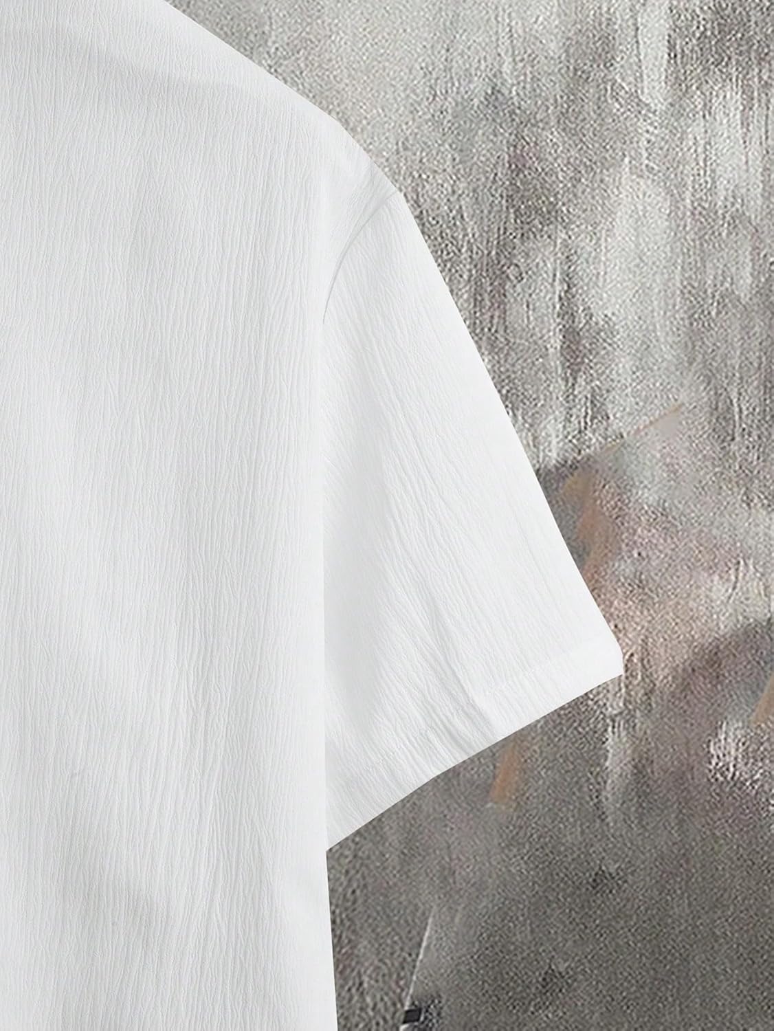 GORGLITTER Men's Two Piece Outfits Short Sleeve Button Down Shirt and Long Pants Set - Image 4