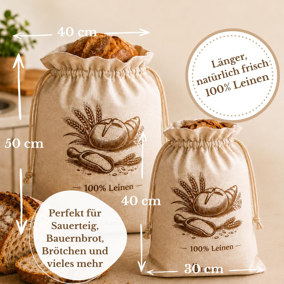 Likama Brotschneidemaschine manuell Edelstahl mit Kurbel, Set mit 2 Brotbeutel aus Leinen, bread slicer ohne Strom, Brotmaschine, Allesschneider, Schneidemaschine (Schwarz)