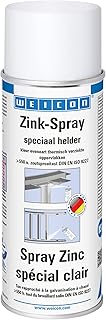 Weicon Zinc Spray Bright Grade 400 ML Rust Protection, Heat-Resistant And Suitable As A Primer For Metal Fast Drying Galvanizing Colour