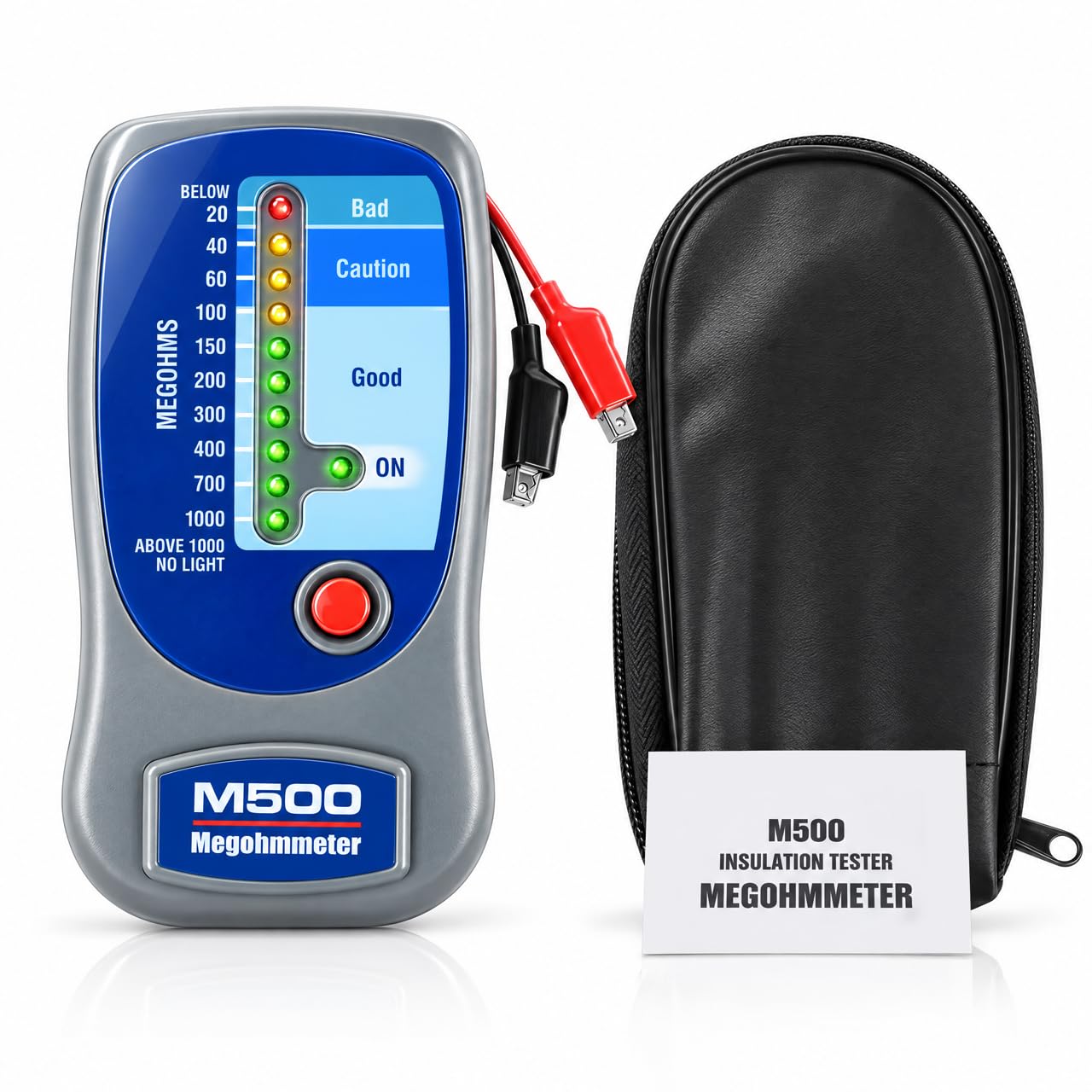 M500 Insulation Tester/Electronic Megohmmeter 500V with Soft Carrying Case