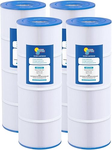 In The Swim Cartucho de filtro estándar para piscina, paquete de 4 unidades de repuesto para filtro Pentair Clean & Clear Plus 320 CCP320