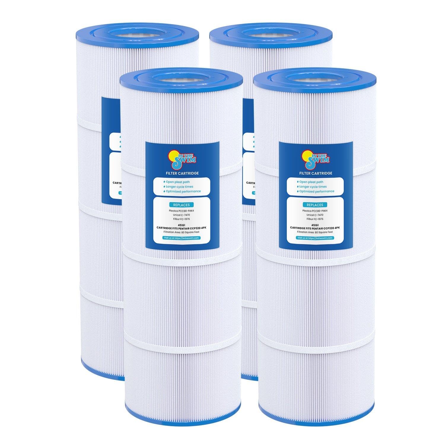 In The Swim Standard Pool Filter Cartridge 4-Pack