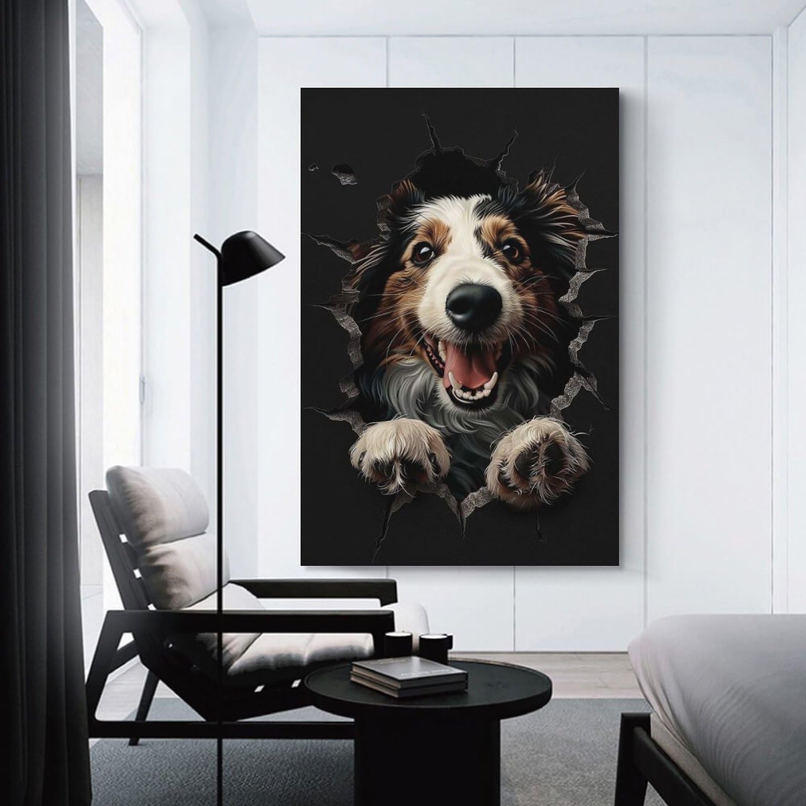 Junmoney Borzoi Room Decor Wall Art, 12x18inch(30x45cm), for Office, Study Or Home Workspace, A Smart Decor Choice for Study Walls