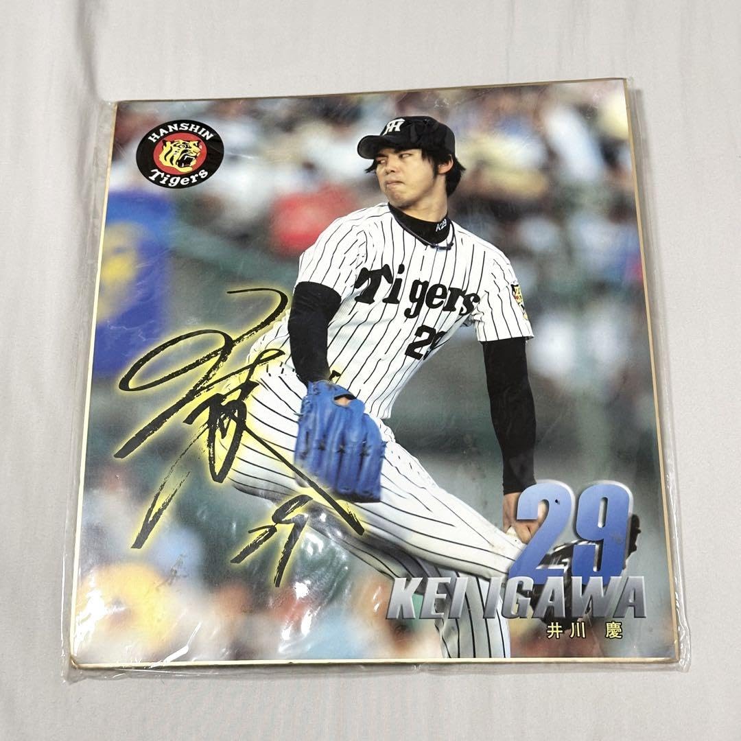 Amazon.co.jp: 阪神タイガース 井川慶 サイン 写真 色紙 : 文房具