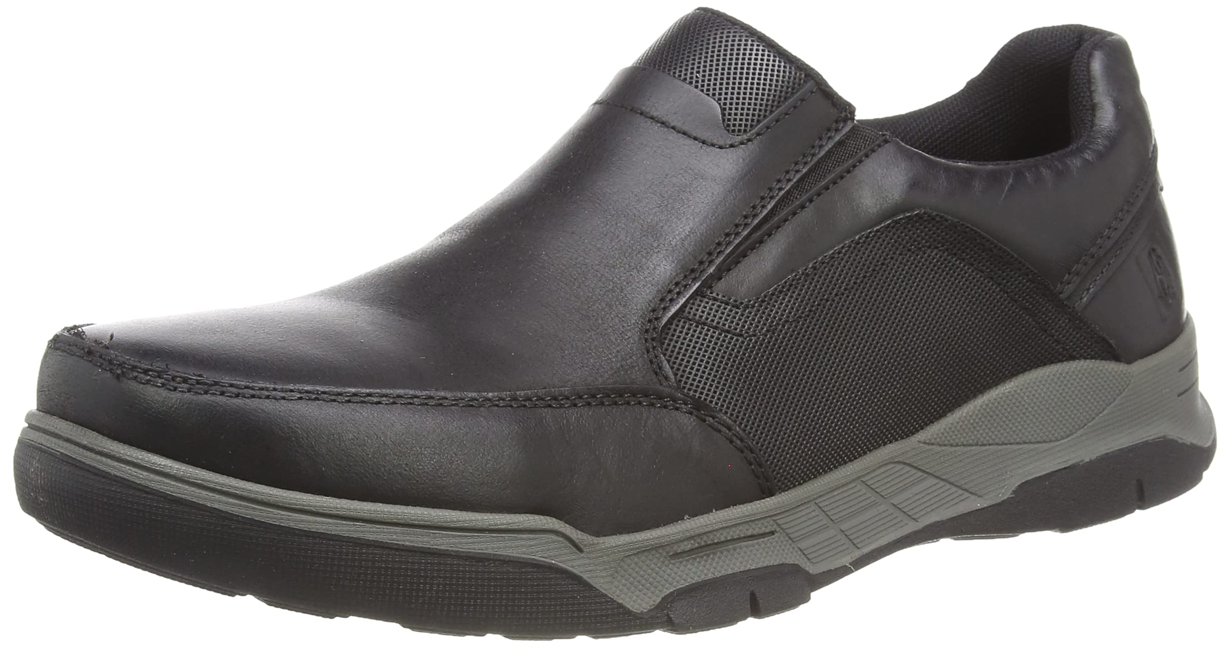 Hush Puppies Men's Black 'Fletcher' Smooth Leather Slip On Shoes In | : Size 7